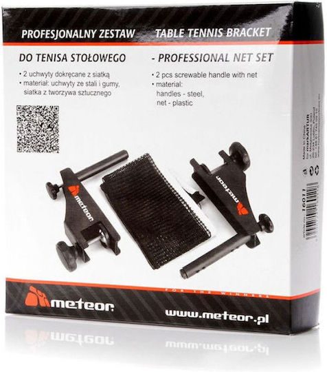 Meteor Tennis Net Netz für Tischtennis in Schwarz Farbe 16011