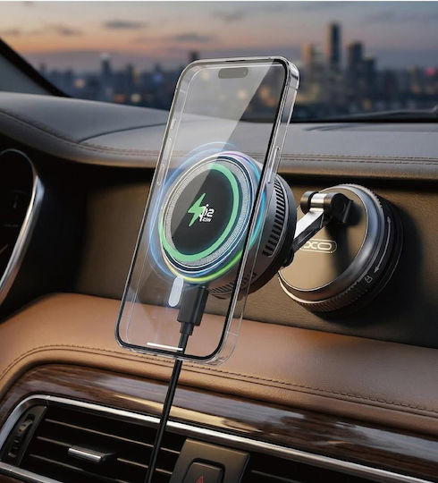 XO Tz043 Car Mobile Mount with Magnet & Wireless Charging 25W Grey