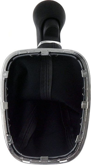 Shift Knob-Gaiter Gear Lever Opel Corsa D 5 Speeds-r12345 Reverse Button Chrome Frame Evl-55557719