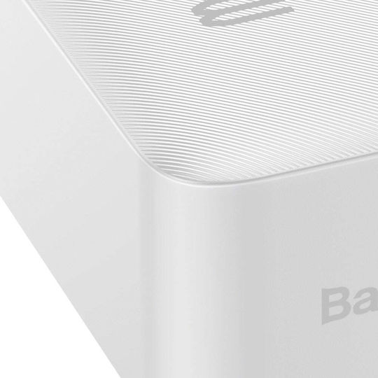 Baseus Bipow Overseas Edition Power Bank 30000mAh 20W с 2 USB-A порта и USB-C порт Бял