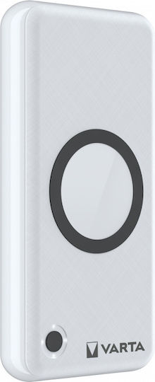 Varta Wireless Power Bank 20000mAh 20W with 2 USB-A Ports and USB-C Power Delivery Port White