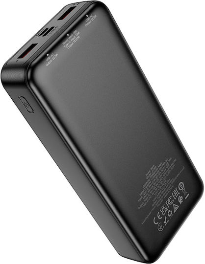 Hoco J136A Power Bank 20000mAh 22.5W mit 2 USB-A Ausgangsanschlüsse und USB-C Ausgangsanschlüsse Power Delivery / Schnellladung Schwarz