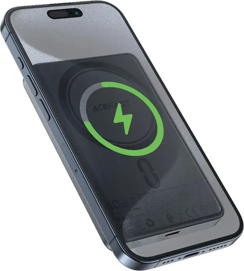Hoco Acefast M12 MagSafe Външна Батерия 10000mAh 20W с USB-C Изходен Порт Power Delivery Черна