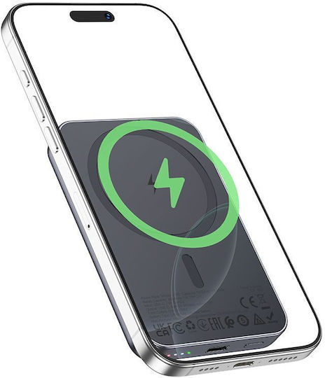 Hoco J160 MagSafe Power Bank 5000mAh 5W Mit USB-C Ausgangsanschlüsse Schwarz