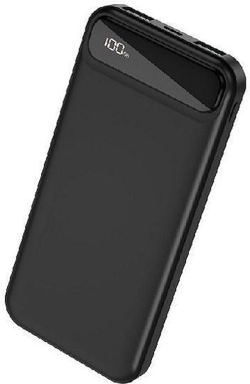 XO PR126 Power Bank 10000mAh 22.5W with 2 USB-A Output Ports and USB-C Output Port Quick Charge Black