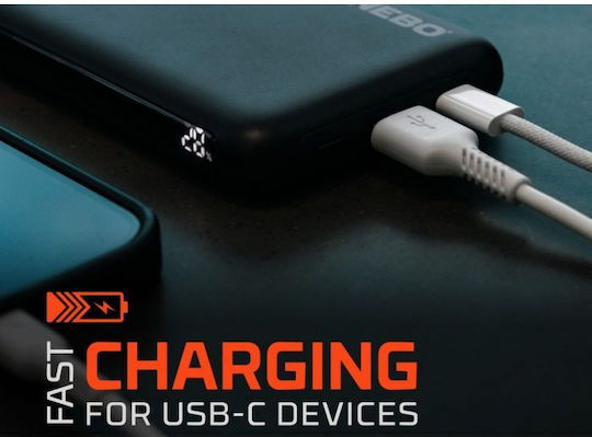 Nebo Външна Батерия 10000mAh с USB-A Изходен Порт и USB-C Изходен Порт Power Delivery Черна