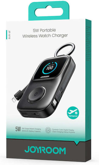 Joyroom JR-W19 Power Bank 5000mAh 5W με Θύρα USB-A και Θύρα USB-C Μαύρο