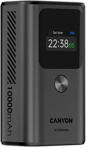 Canyon OnPower 130 10000mAh 30W cu Port USB-A și 2 Porturi USB-C Gri Închis