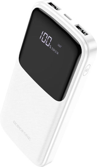 Borofone BJ17 Power Bank 10000mAh with 2 USB-A Ports White