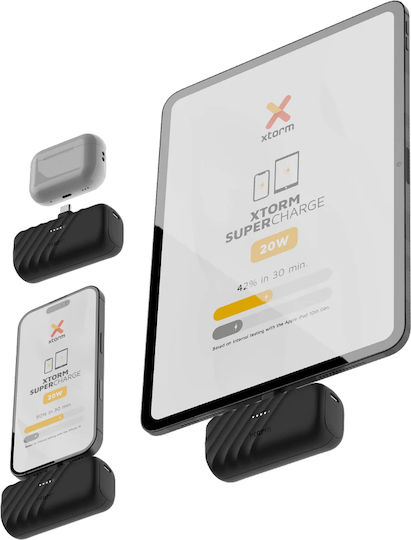 Xtorm Go2 PowerShot 5000mAh 20W mit USB-C Ausgangsanschlüsse Schwarz