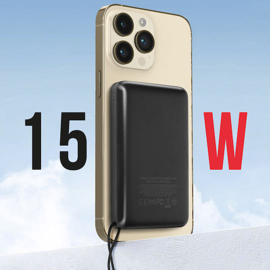 Swissten MagSafe Power Bank 10000mAh 20W with USB-A Output Port and 2 USB-C Output Ports Black