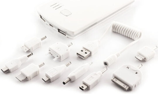 PowerNeed P5600W Power Bank 5600mAh mit 2 USB-A Anschlüssen Weiß