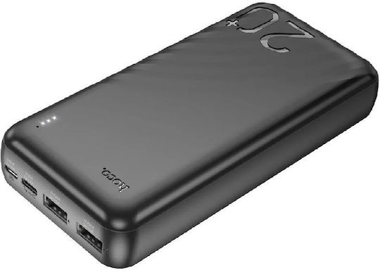 Hoco J123A Power Bank 20000mAh mit 2 USB-A Anschlüssen und 2 USB-C Anschlüssen Schwarz