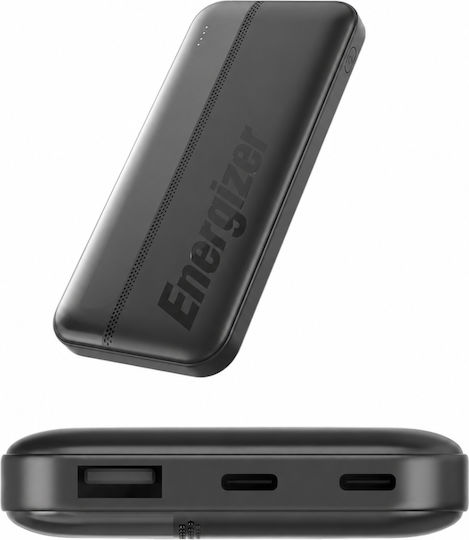 Energizer Power Bank 10000mAh 15W with USB-A Port and 2 USB-C Ports Black