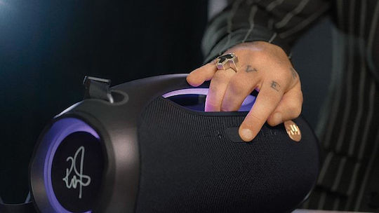 PEAQ PPA 600 Robbie Williams Edition Bluetooth Lautsprecher 60W mit Betriebszeiten bis zu 8 Stunden Schwarze