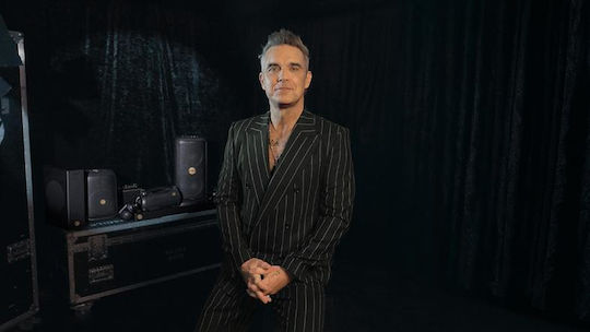 PEAQ PPA 600 Robbie Williams Edition Bluetooth Lautsprecher 60W mit Betriebszeiten bis zu 8 Stunden Schwarze