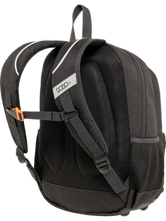Polo Pins Ученическа Раница за Гимназия с Джоб за Бутилка Черна 20 л 30 x 22 x 44 см 2026