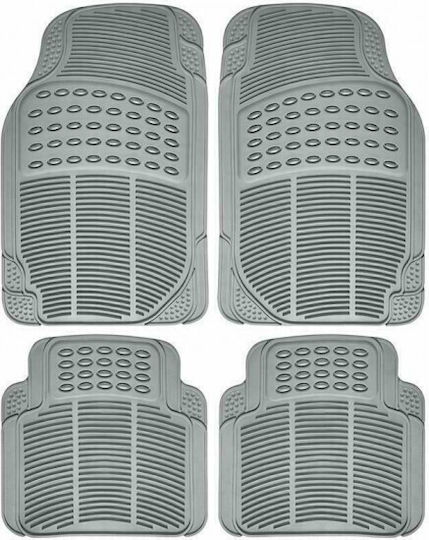 Autoline Set Front and Back Car Mats Universal 4 Pieces Transparent / Grey