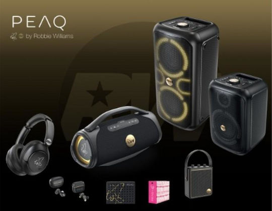 PEAQ Iconic Vibe 4 Ηχείο Bluetooth 160W με Διάρκεια Μπαταρίας έως 15.5 ώρες Μαύρο