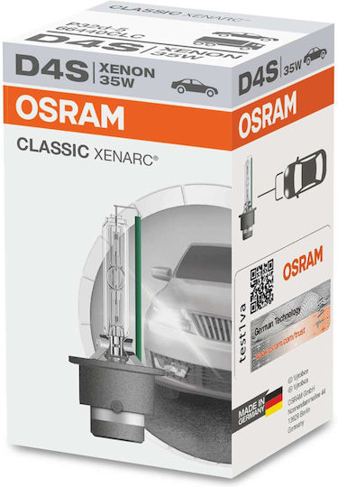 Osram Λάμπα Αυτοκινήτου Xenarc 4 D4S Xenon 4300K Φυσικό Λευκό 12-24V / 42V 35W