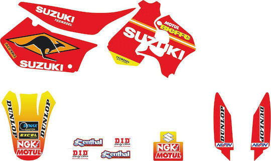 Team Suz 98 Tecnosel 23v02 Motorrad-Aufkleber Set