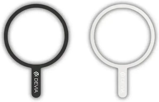 Devia MagSafe Ring με Οδηγό Ευθυγράμμισης Μαύρο 2τμχ