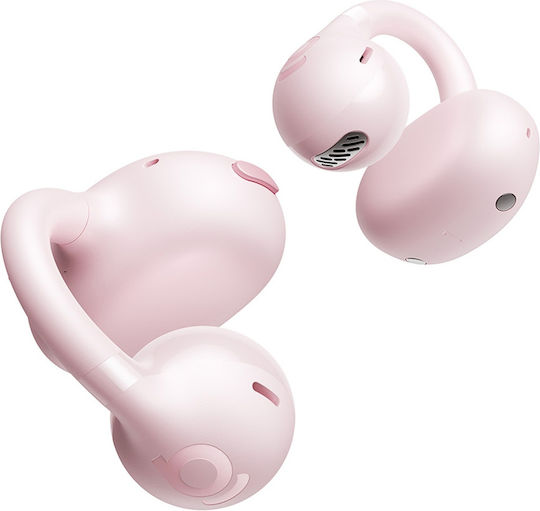 Baseus BC1 Open Ear Bluetooth Безжични Слушалки с Калъф за Зареждане Розови