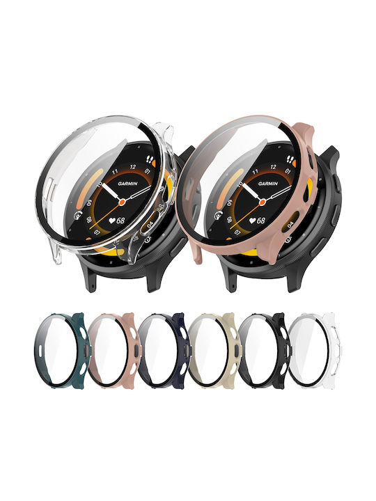 Garmin Venu 3 Pc + Tempered Film Integrated Watch Protective Case Ivory White