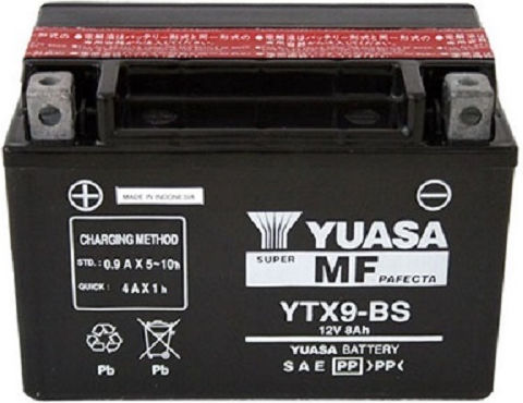 Yuasa Μπαταρία Μοτοσυκλέτας YTX9-BS 135A με Χωρητικότητα 8.4Ah