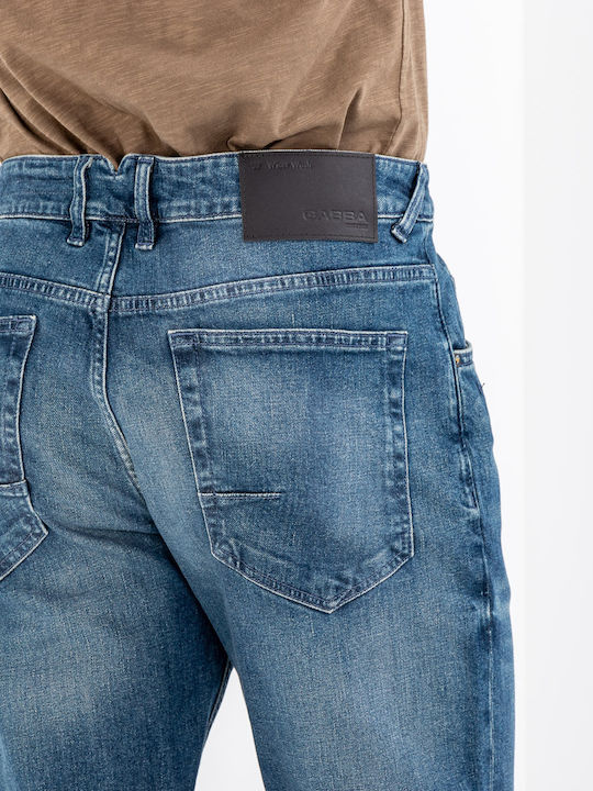 Ανδρικό Παντελόνι Τζιν Relaxed Tapered Fit Μπλε Μεσαίο