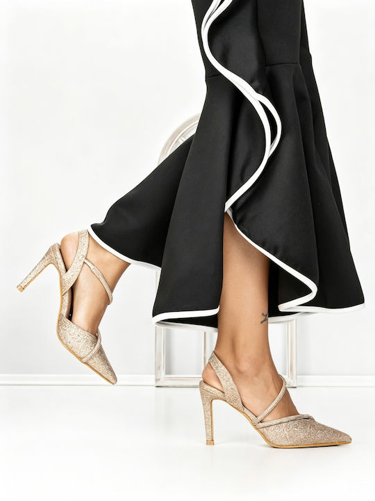 Pumps Mit Hochem Goldabsatz