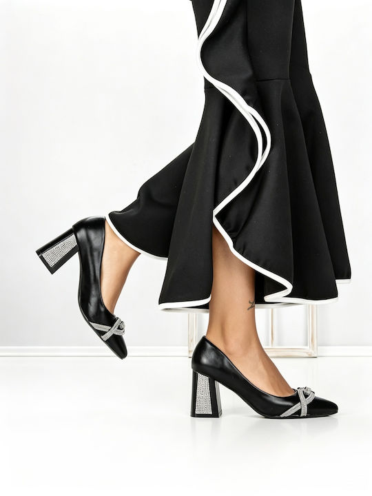 Pumps mit Chunky Mittelhohem Schwarz DD89933