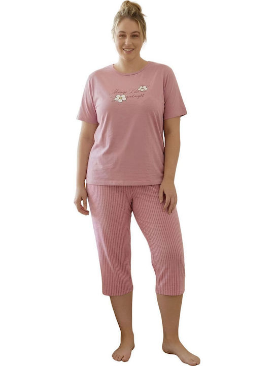 Boyraz Summer Women's Pink Pyjama Set