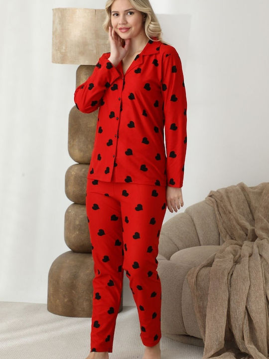 Boyraz Winter Women's Pyjama Set Red