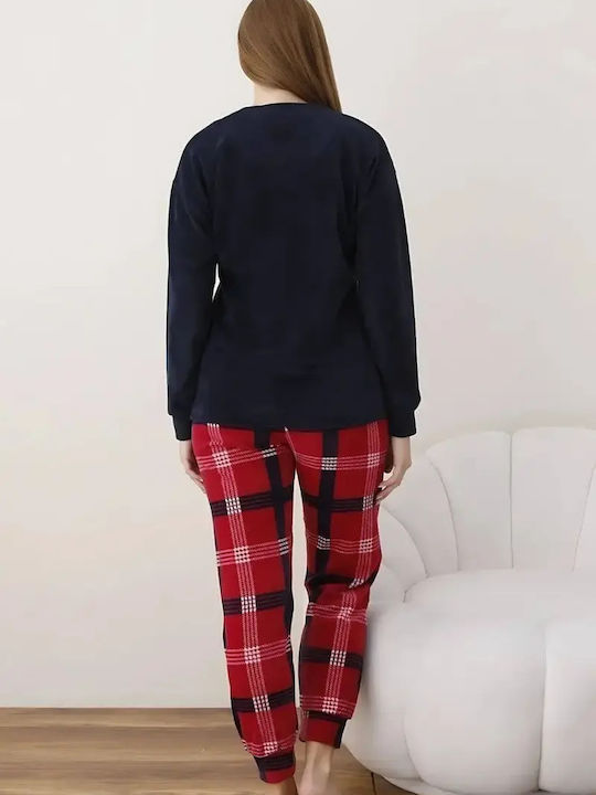 Boyraz Winter Women's Pyjama Set Dark Blue