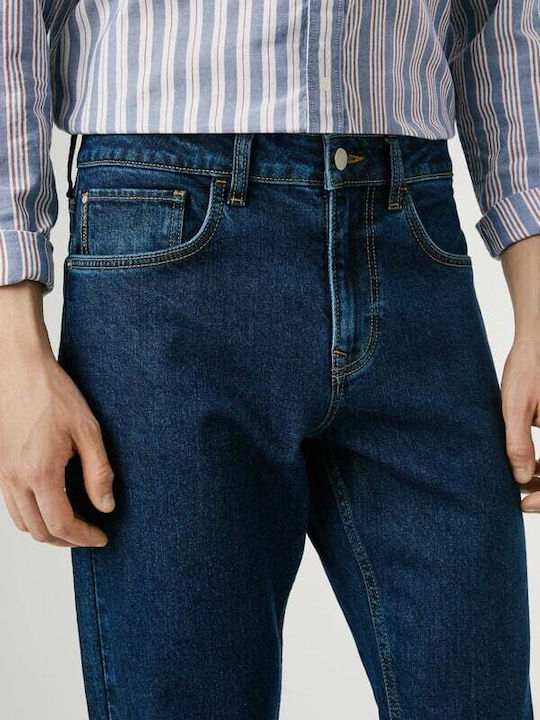 Cash Herren Jeanshose Elastischer Regulär Gerade Passform Blau
