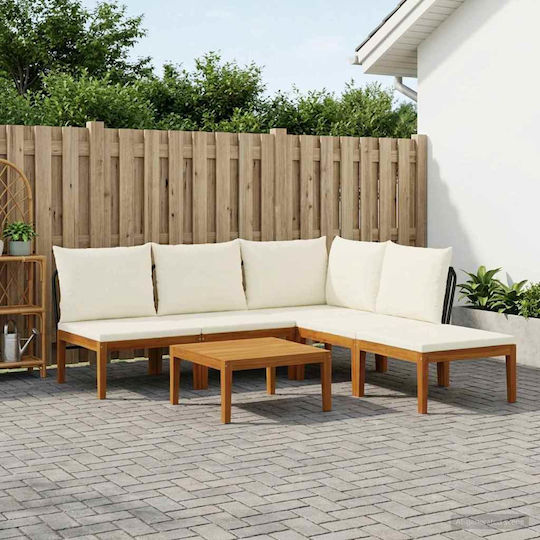 Garten- und Outdoor-Möbelsets Wohnzimmer Typsatz 6 Stück Beige mit Kissen Garten- und Outdoor-Möbelsets Wohnzimmer Typsatz 6 Stück Beige mit Kissen