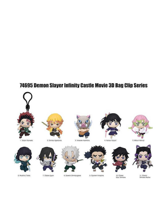 Demon Slayer 3d Foam Bag Clips Infinity Castle Serie 1