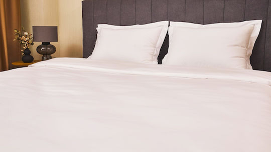 Valeria Home Set Huse Pentru Pilote 220x240cm Supradublă Cu 2 Fețe De Pernă & 1 Cearșaf Alb