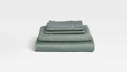 Valeria Home Set Huse Pentru Pilote 200x220cm Dublă Cu 2 Fețe De Pernă & 1 Cearșaf Verde