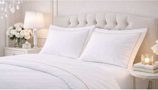 Valeria Home Set Huse Pentru Pilote 200x220cm Dublă Cu 2 Fețe De Pernă & 1 Cearșaf Honey Linia