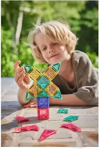 Cleverclixx Jucărie Magnetică de Construcție Pastel pentru Copii 3+ Ani