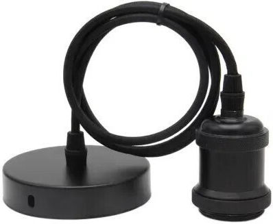 Vintage Black E27 Pendant Lamp E27 Max 60w Cable Length 1m