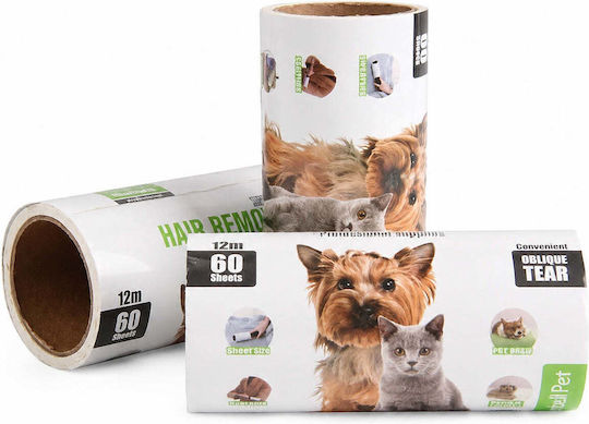 Pet Hair Adhesive Roller 60 Sheets 12 M Diagonal Cut