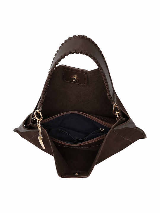 Women's Hobo Bag Suede Brown