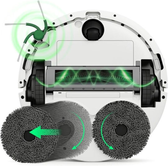 iRobot Roomba Combo 575 Прахосмукачка Робот с Лазерно Картографиране и Всмукателна Мощност 25000Pa Бяла