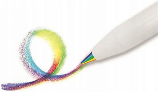 Creioane Mecanice Cu Mine Multicolore Rainbow 6 Bucăți + Scraper 3mm Color Click Mix Apli 20550