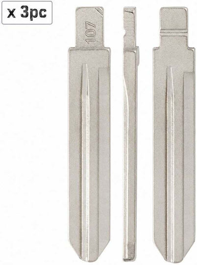 Set 3 Car Key Blades 107# Hyn14 Hyundai Kia
