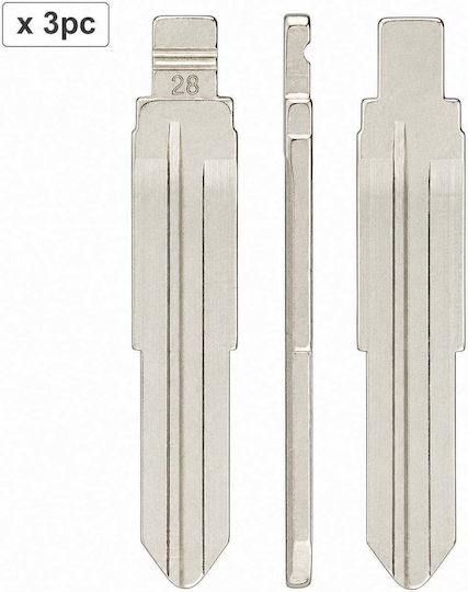 Set 3 Left Hy16 28# Car Key Blades Hyundai Kia