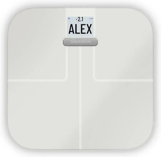 Garmin Index S2 Smart Smart Badezimmerwaage 181,4kg mit Körperfettmessung & Wi-Fi Weiße